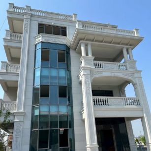 贵州 白麻花岗岩别墅外墙干挂效果展示