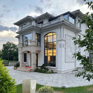 贵州 白麻花岗岩私人别墅干挂石材豪华定制