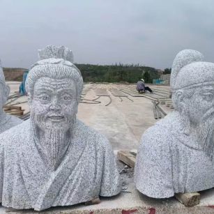 贵州 白麻花岗岩石材人物立体雕刻