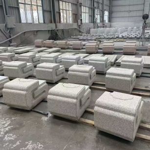 贵州 白麻花岗岩异形加工-石凳，坐凳