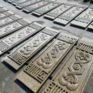 贵州 黄金麻花岗岩外墙雕刻板