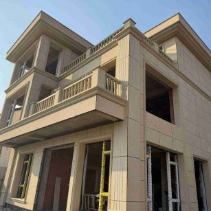 贵州 黄金麻花岗岩石材荔枝面外墙干挂效果展示