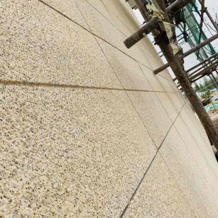 贵州 黄金麻花岗岩荔枝面外墙干挂石材效果示例