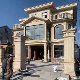 贵州 黄金麻花岗岩荔枝面别墅外墙干挂私家专属