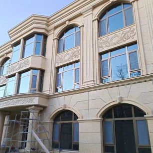 贵州 黄金麻花岗岩别墅外墙干挂