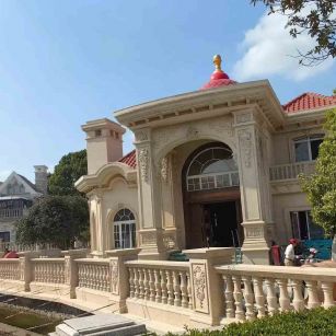 贵州 黄金麻花岗岩欧式别墅