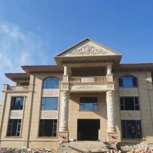 贵州 黄金麻花岗岩别墅外墙干挂