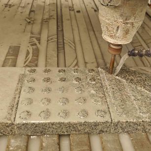 贵州 芝麻白花岗岩石材盲人石、盲道石、盲点石