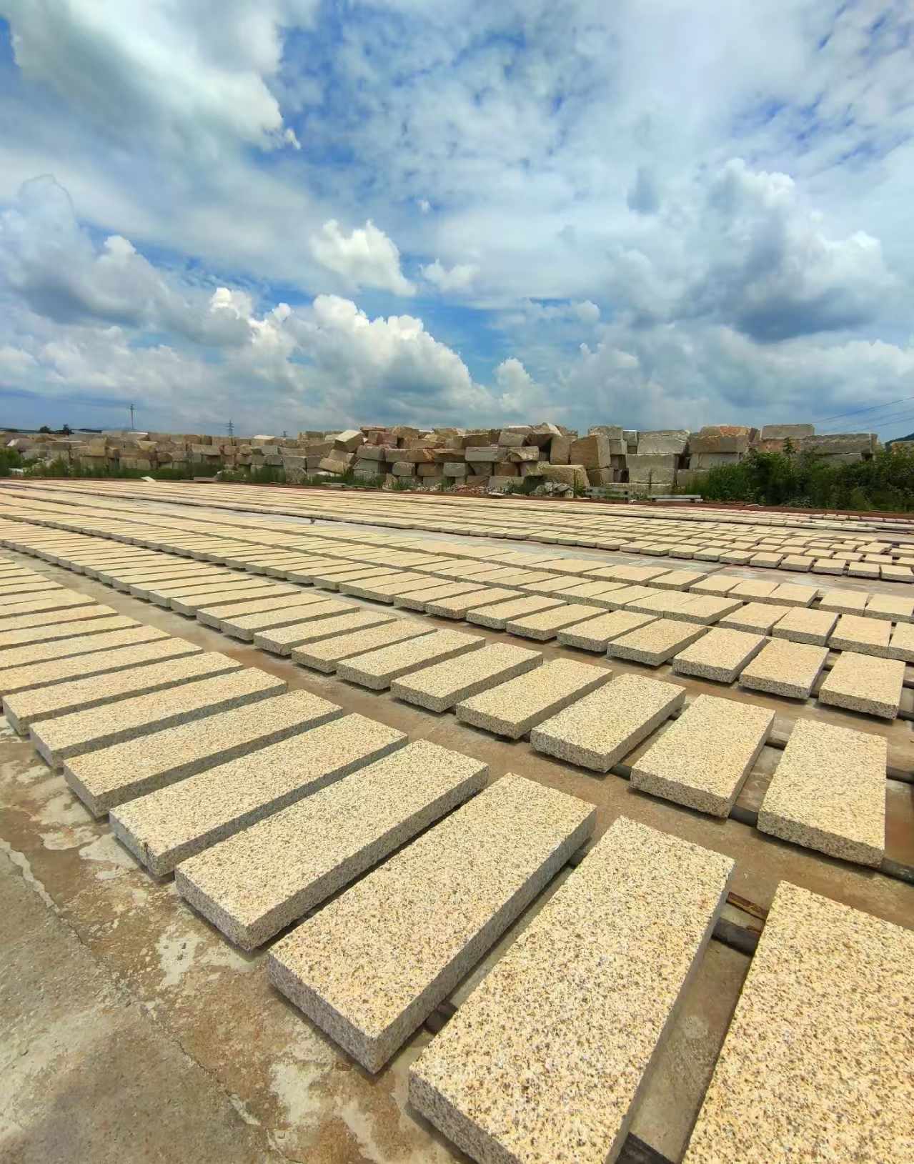 贵州 黄金麻荔枝面花岗岩石材地铺石防护中