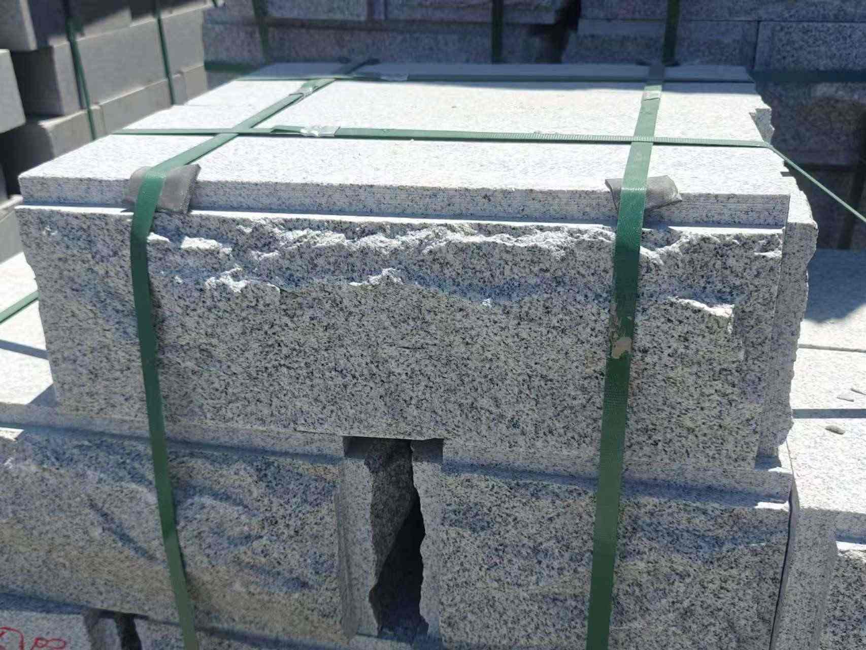 贵州 芝麻白花岗岩自然面成品