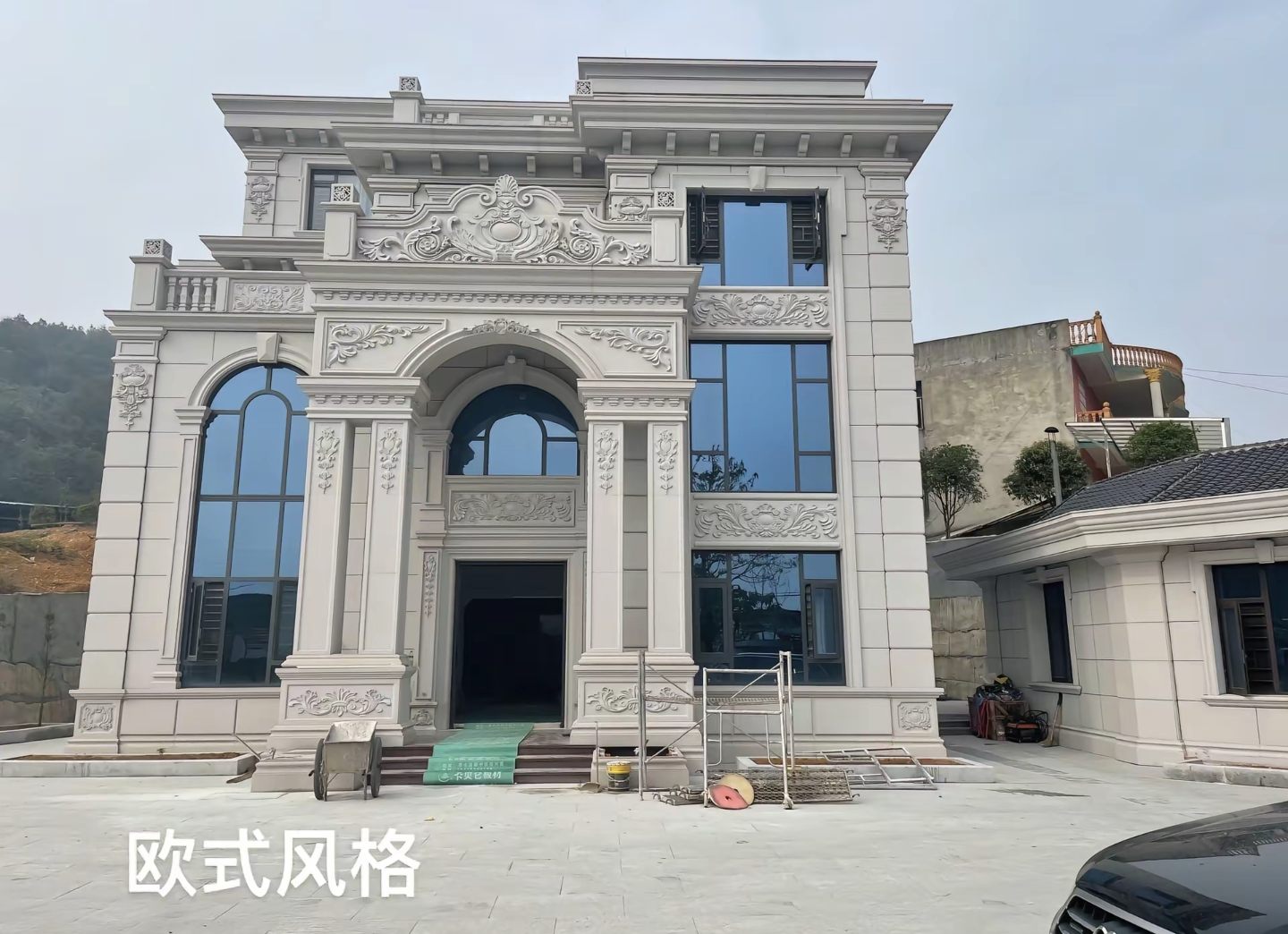 贵州 白麻花岗岩别墅外墙干挂