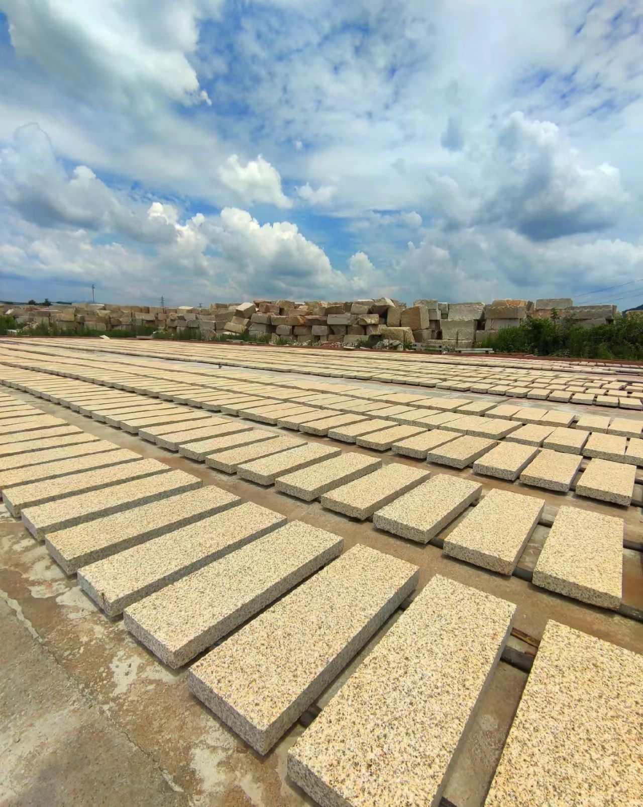 贵州 黄金麻花岗岩荔枝面地铺石防护中