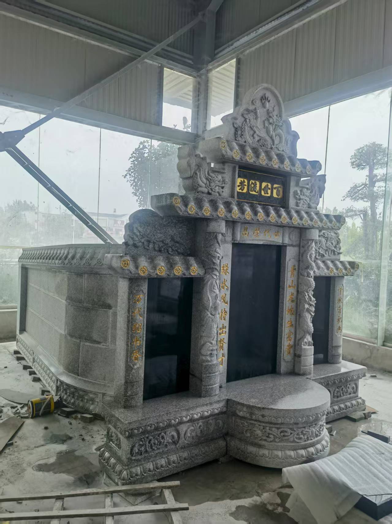 贵州 芝麻白墓碑效果展示图